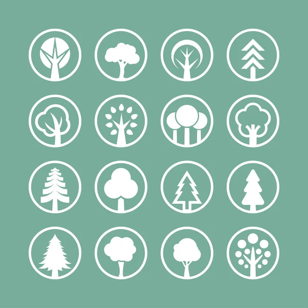 Tree icons — Stock Vector