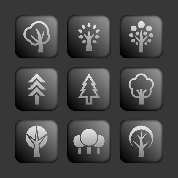 Drzewo ikony — Wektor stockowy