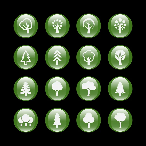 Baumsymbole — Stockvektor
