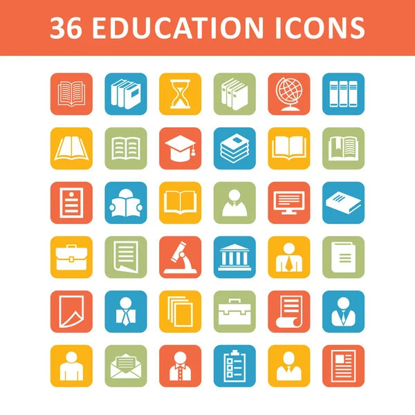 Education icons — Stock Vector