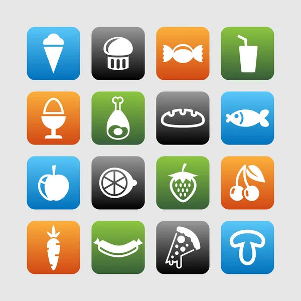 Iconos de alimentos — Vector de stock