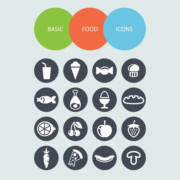 Iconos de alimentos — Vector de stock