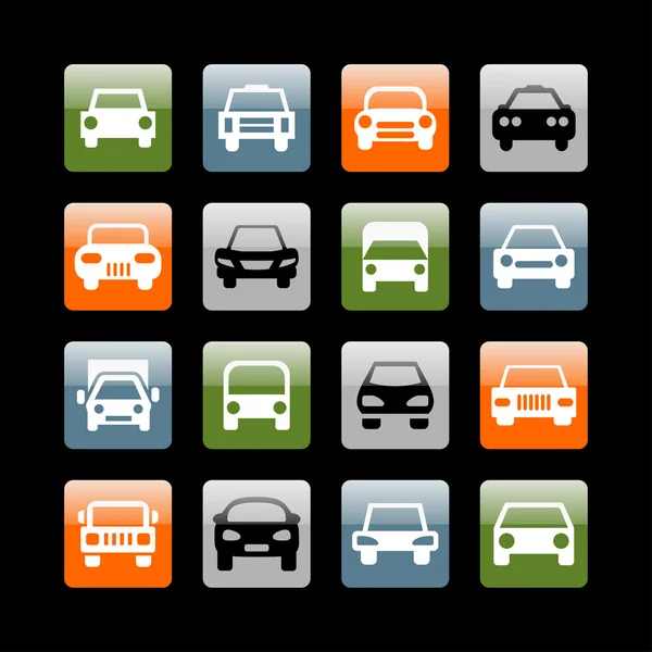 Car icons — Stock Vector