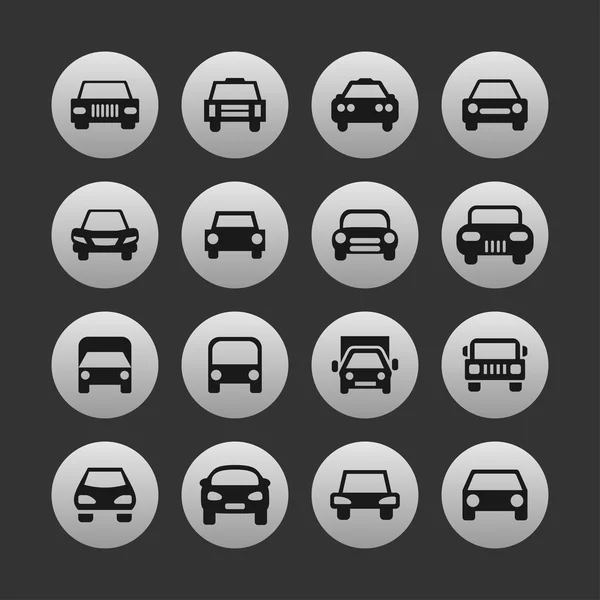 Car icons — Stock Vector