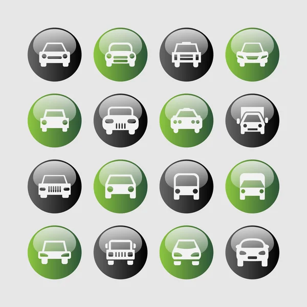 Car icons — Stock Vector