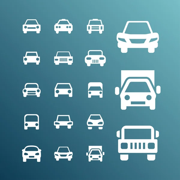 Car icons — Stock Vector