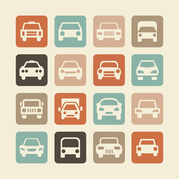 Иконы автомобилей — стоковый вектор