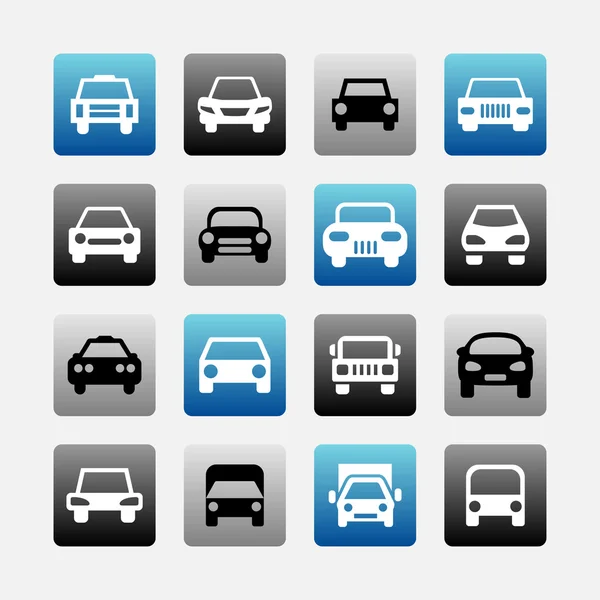Car icons — Stock Vector