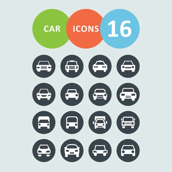 Ikoner för bilar — Stock vektor