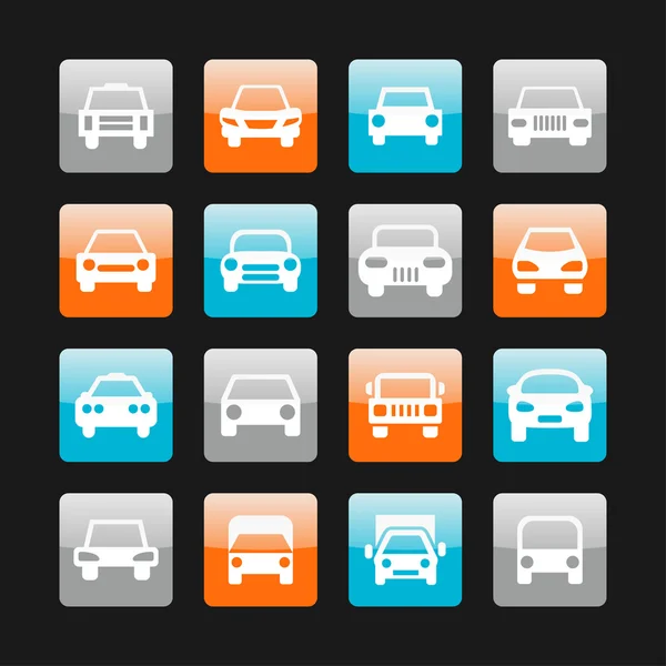 Car icons — Stock Vector
