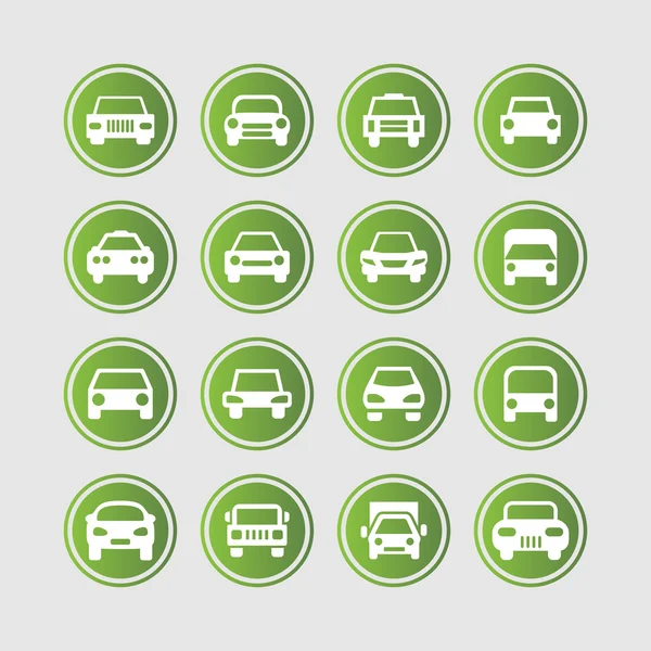 Car icons — Stock Vector