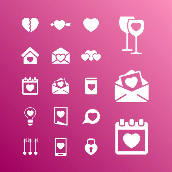 Love icons — Stock Vector