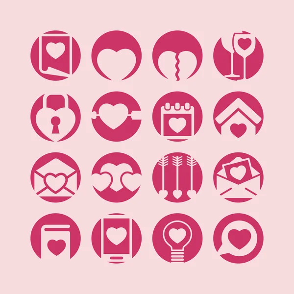 Love icons — Stock Vector