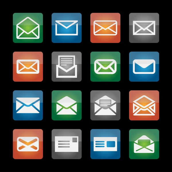 Mail icons — Stock Vector