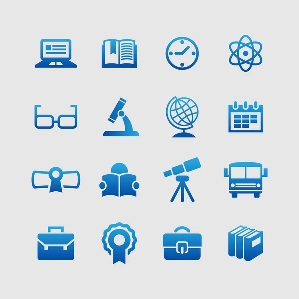 School icons — Stock Vector