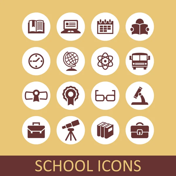 School icons — Stock Vector