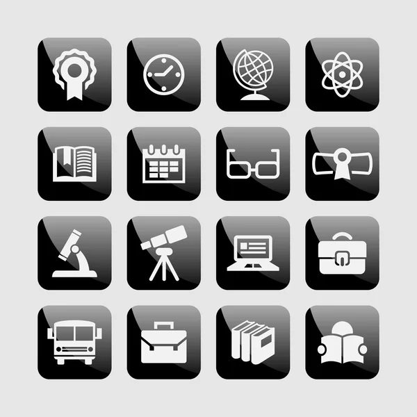 School icons — Stock Vector