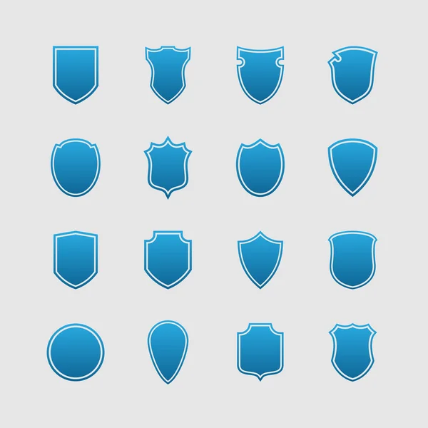 Iconos de escudo — Vector de stock