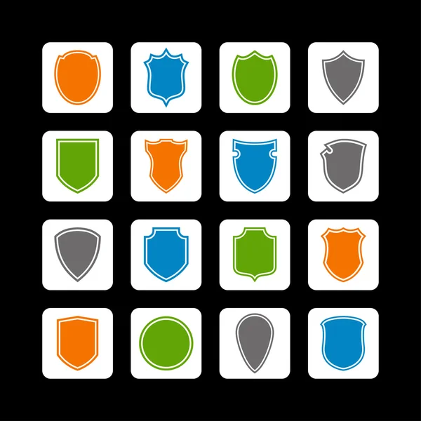 Shield icons — Stock Vector