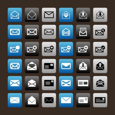Mail icons clipart
