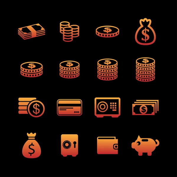 Money icons — Stock Vector