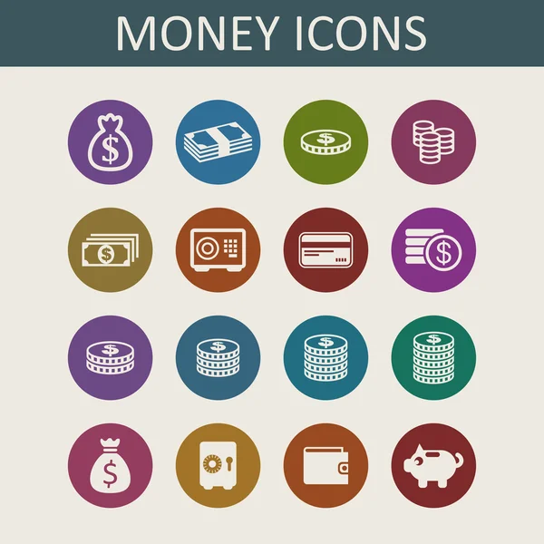 Iconos de dinero — Archivo Imágenes Vectoriales