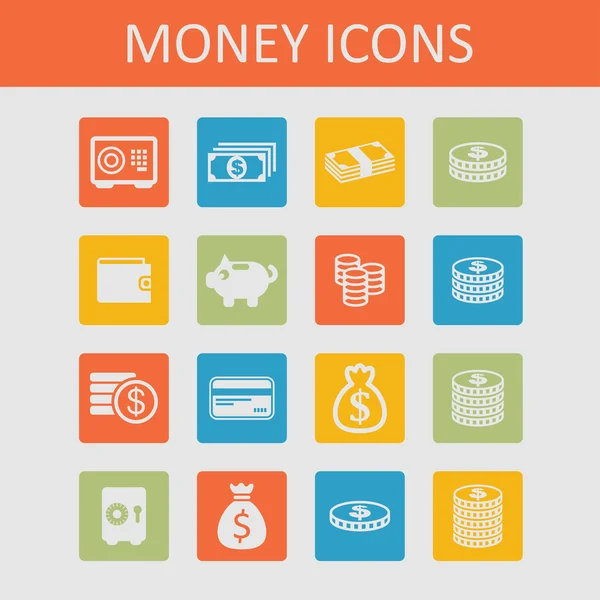 Iconos de dinero — Archivo Imágenes Vectoriales