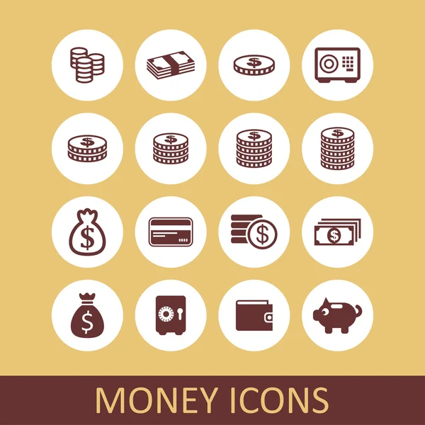 Iconos de dinero — Archivo Imágenes Vectoriales