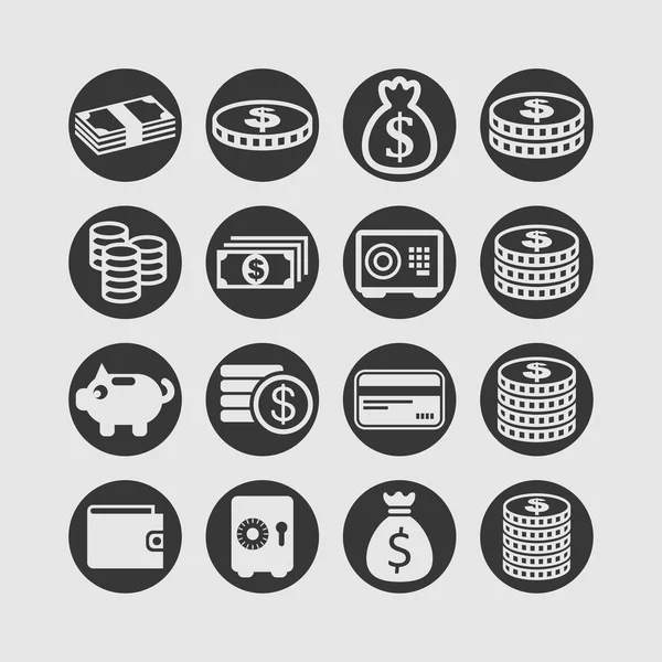 Money icons — Stock Vector