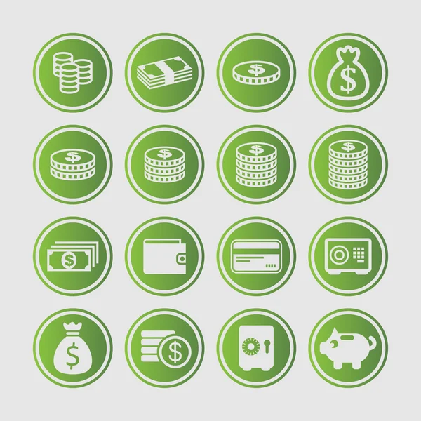 Money icons — Stock Vector