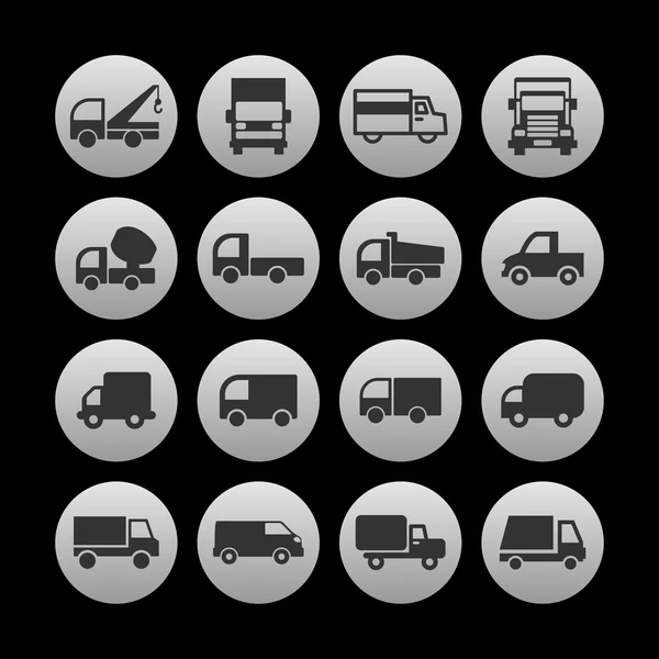 Иконки грузовиков — стоковый вектор