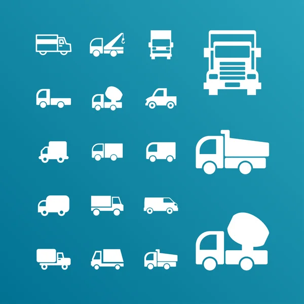 Vrachtwagen pictogrammen — Stockvector