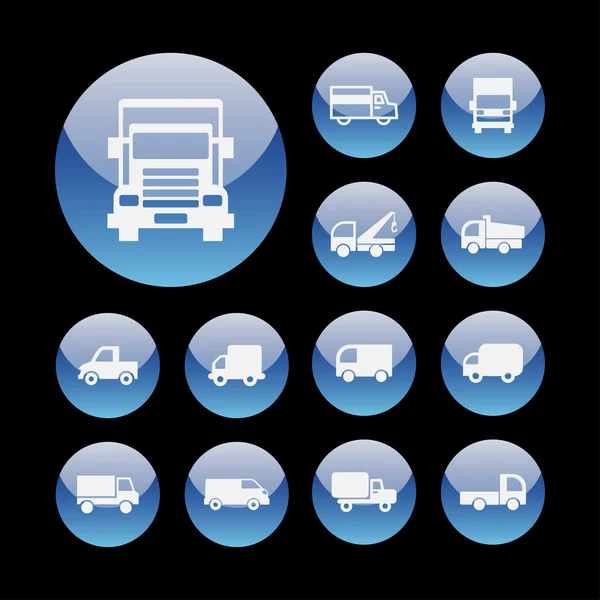 Truck icons — Stock Vector