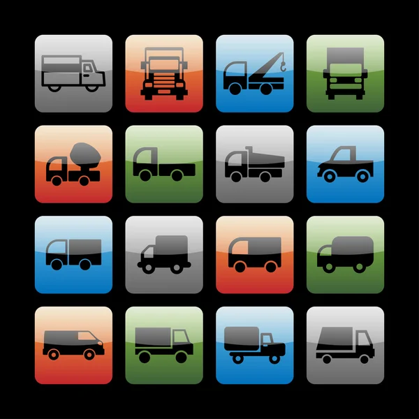 Truck icons — Stock Vector