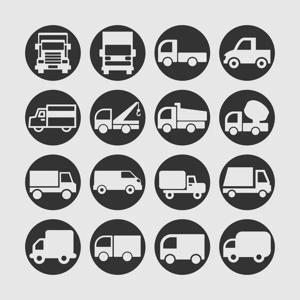 Truck icons — Stock Vector