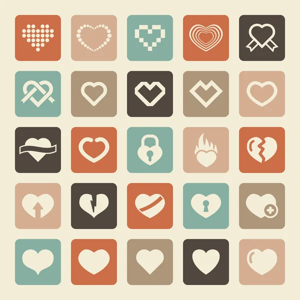 Heart icons — Stock Vector