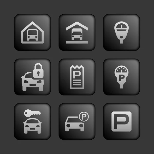 Parking icons — Stock Vector