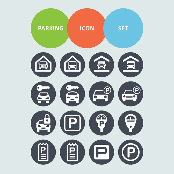 Icônes de stationnement — Image vectorielle