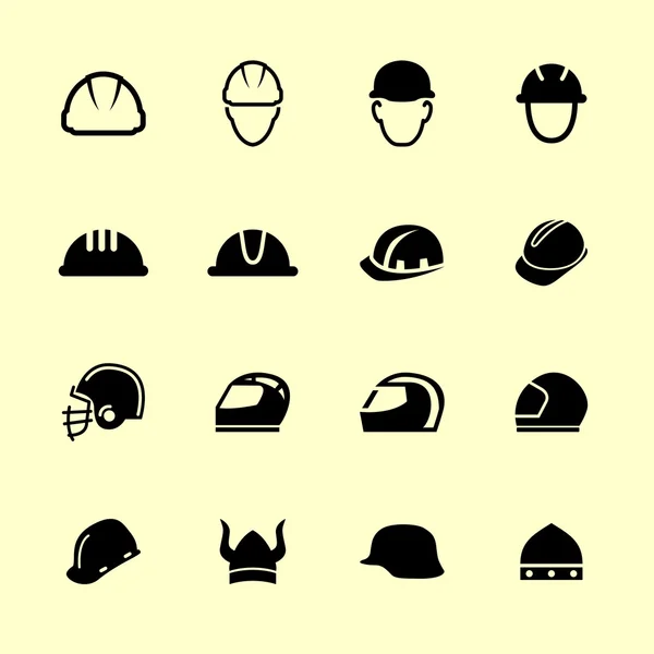 Иконки шлемов — стоковый вектор