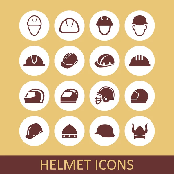Icone del casco — Vettoriale Stock