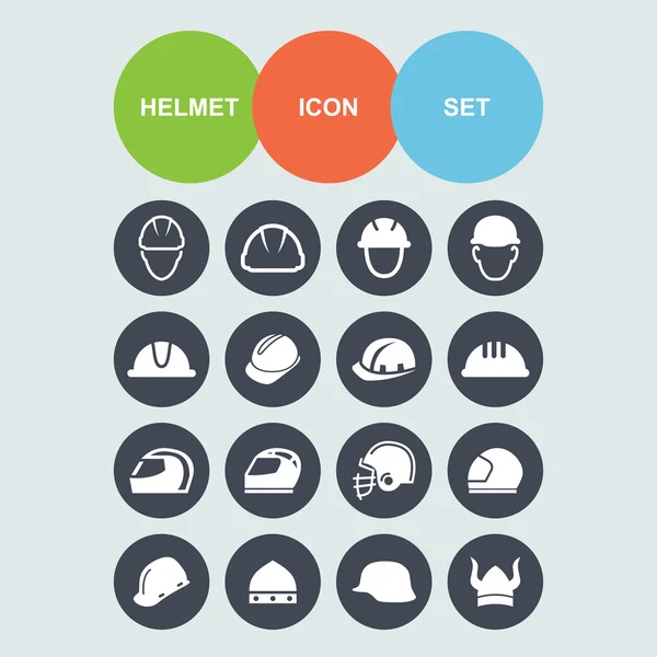 Iconos del casco — Vector de stock