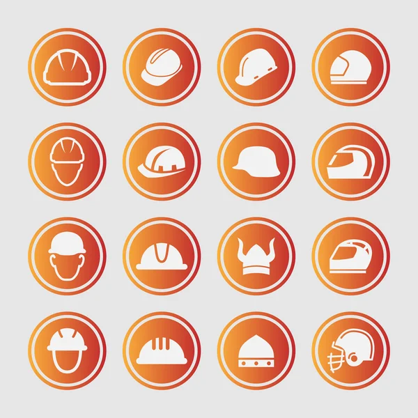 Helmet icons — Stock Vector