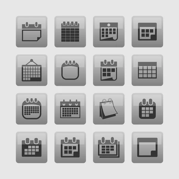 Calendario Iconos — Archivo Imágenes Vectoriales