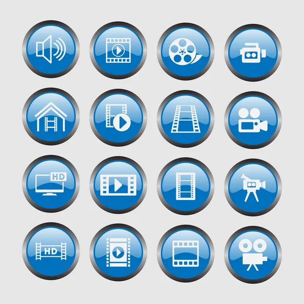 Iconos de vídeo — Archivo Imágenes Vectoriales