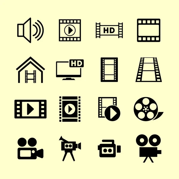 Video icons — Stock Vector