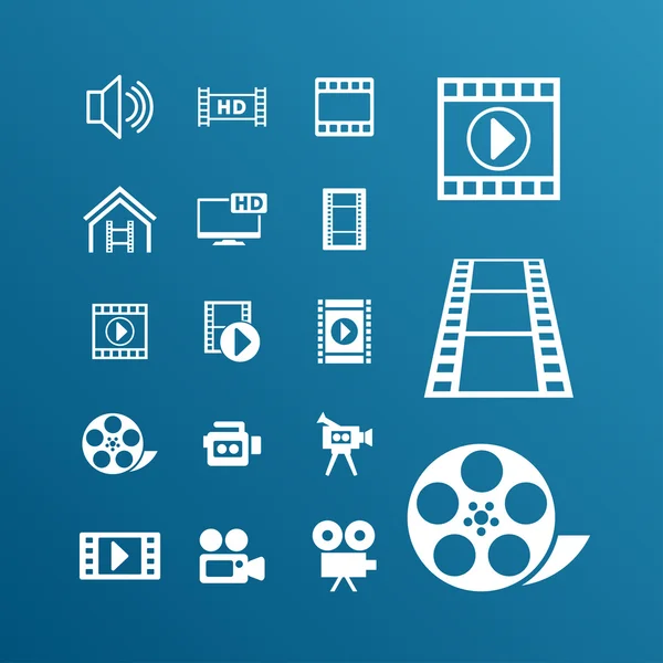 Video icons — Stock Vector