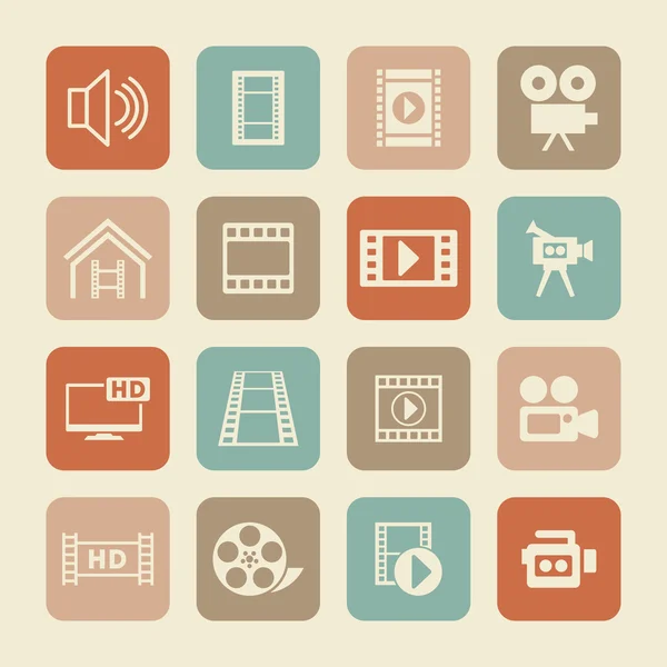 Video icons — Stock Vector