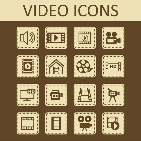 Wideo ikon — Wektor stockowy