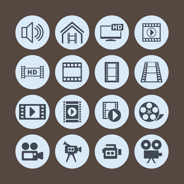 Video icons — Stock Vector
