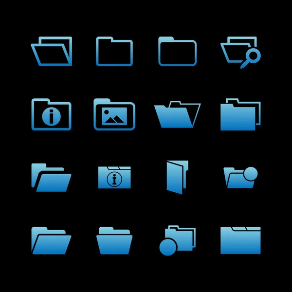 Folder icons — Stock Vector